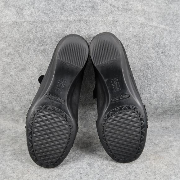 Aerosoles Shoes Womens 7 Mary Jane Wedge Fashion Comfort Black Leather Tornado - Picture 10 of 14